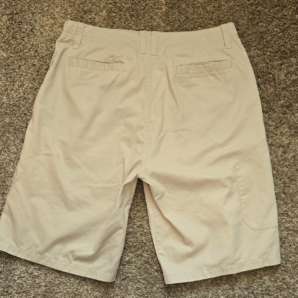 Burnside Vintage Y2K Classic Beige Cargo Shorts for Men Size 32 Waist - Picture 6 of 6
